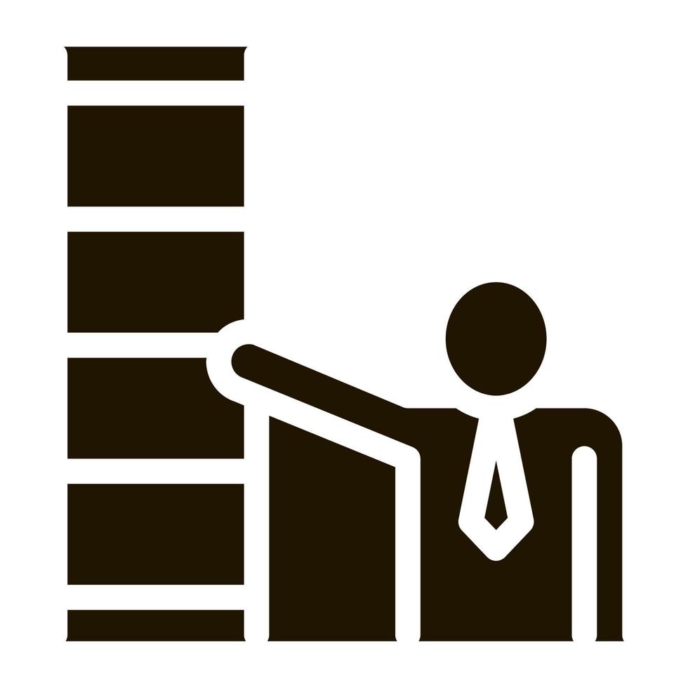 Human Stairs Icon Vector Glyph Illustration