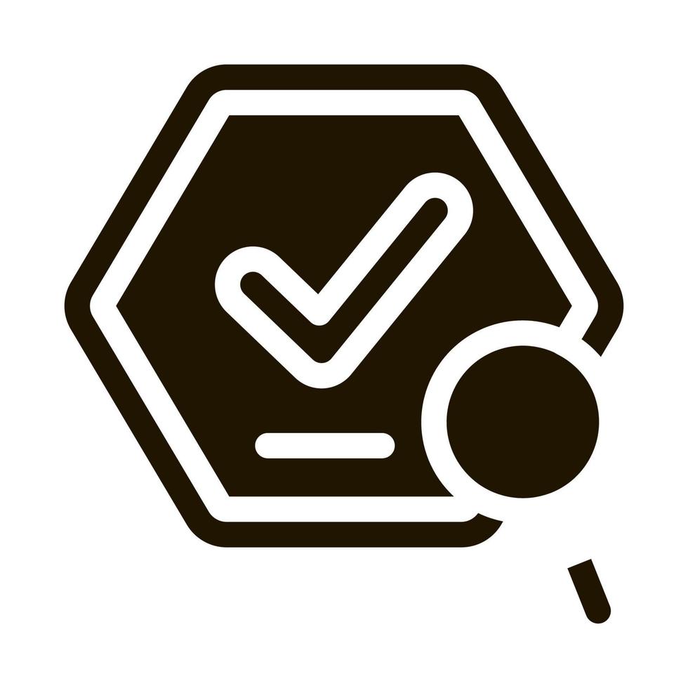 Check Mark Icon Vector Glyph Illustration