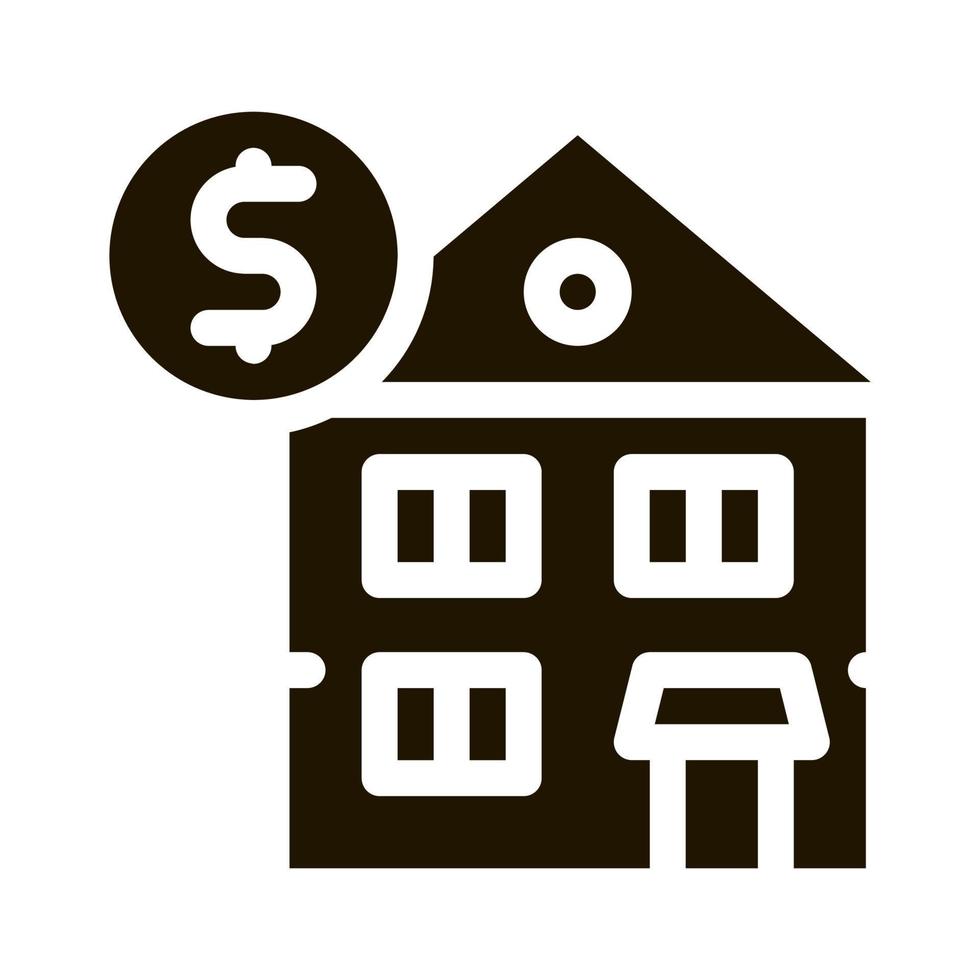 House Mortgage Icon Vector Glyph Illustration