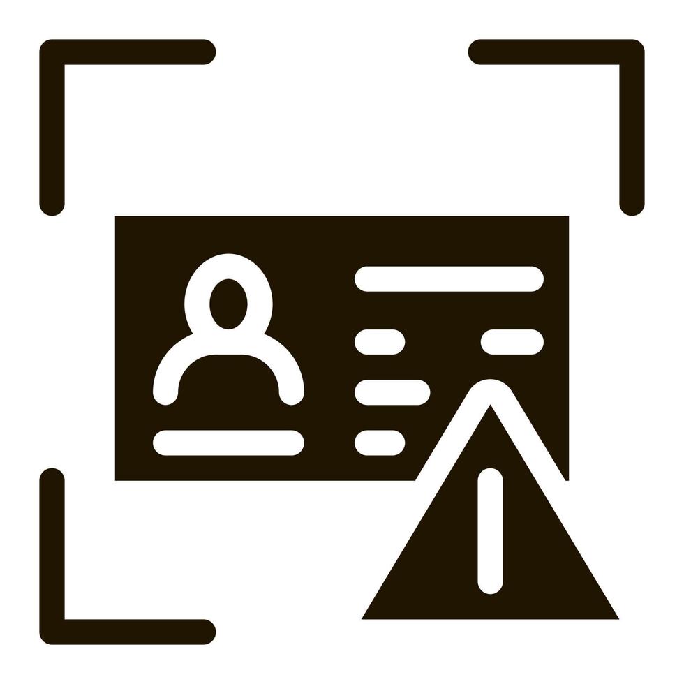 ilustración de glifo de vector de icono de documento falso