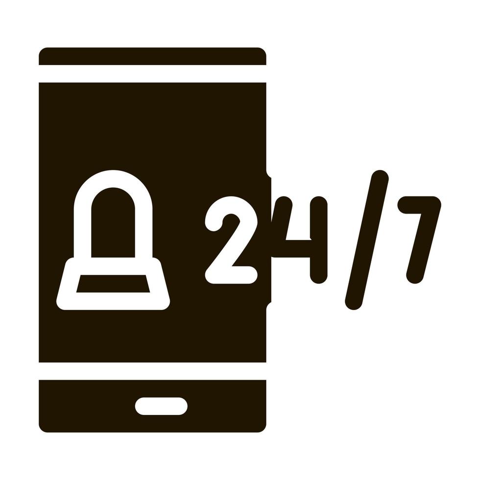 ilustración de glifo de vector de icono de servicio móvil