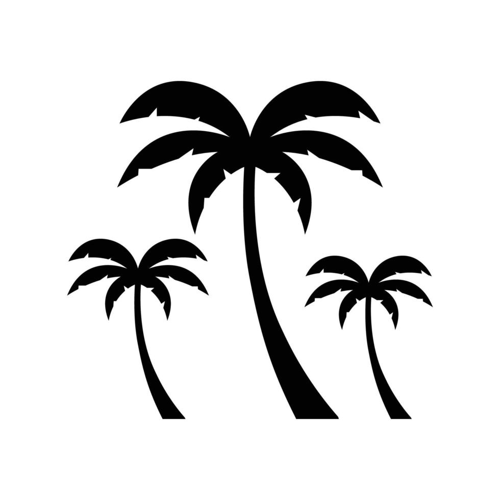 Ilustración de vector de plantilla de logotipo de verano de palmera