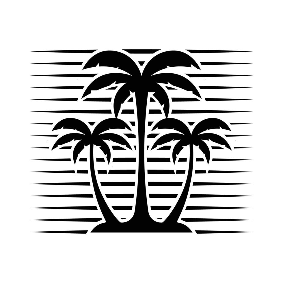 Palm tree summer logo template vector illustration