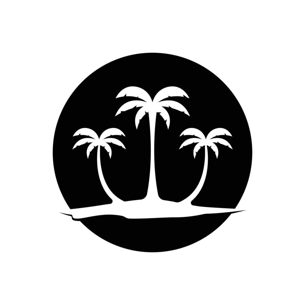 Palm tree summer logo template vector illustration