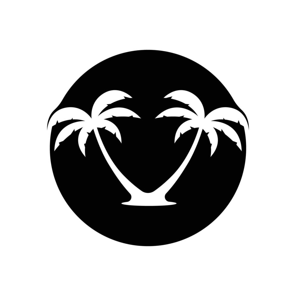Palm tree summer logo template vector illustration