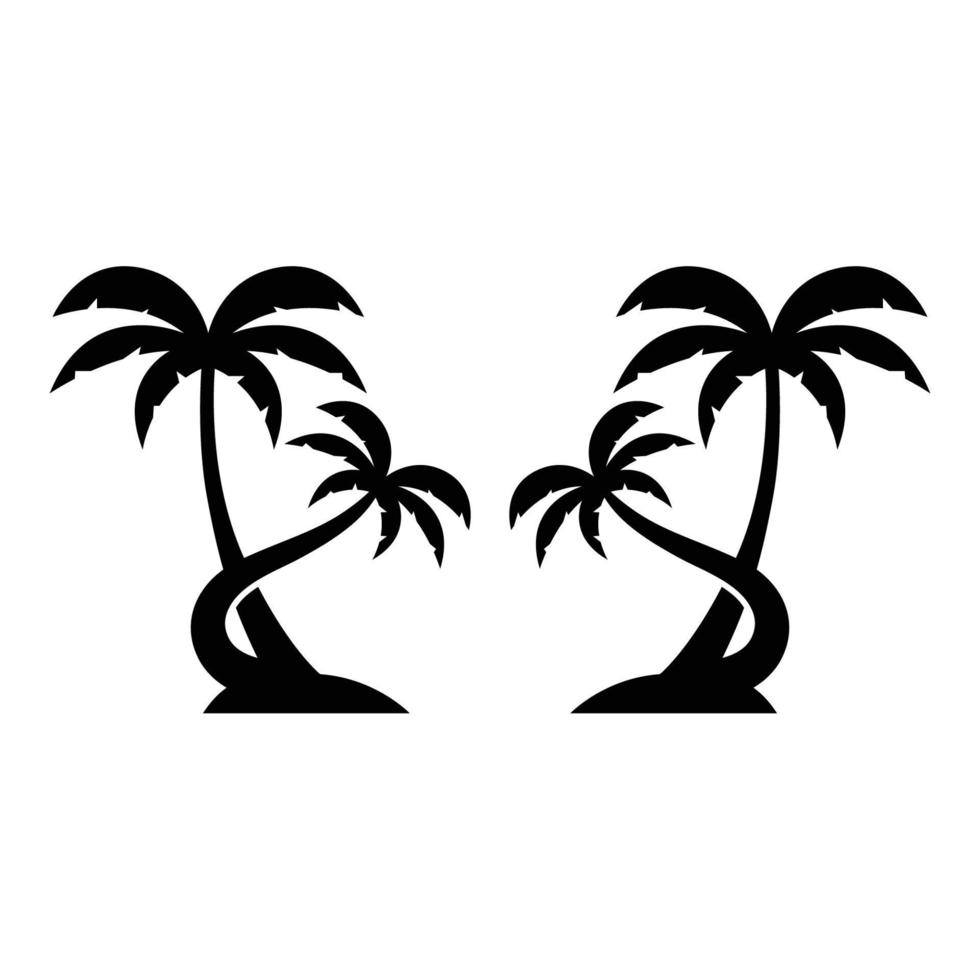 Palm tree summer logo template vector illustration