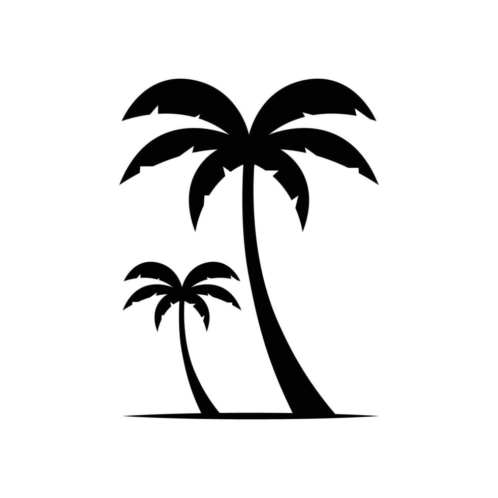 Ilustración de vector de plantilla de logotipo de verano de palmera