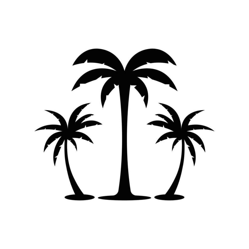 Ilustración de vector de plantilla de logotipo de verano de palmera