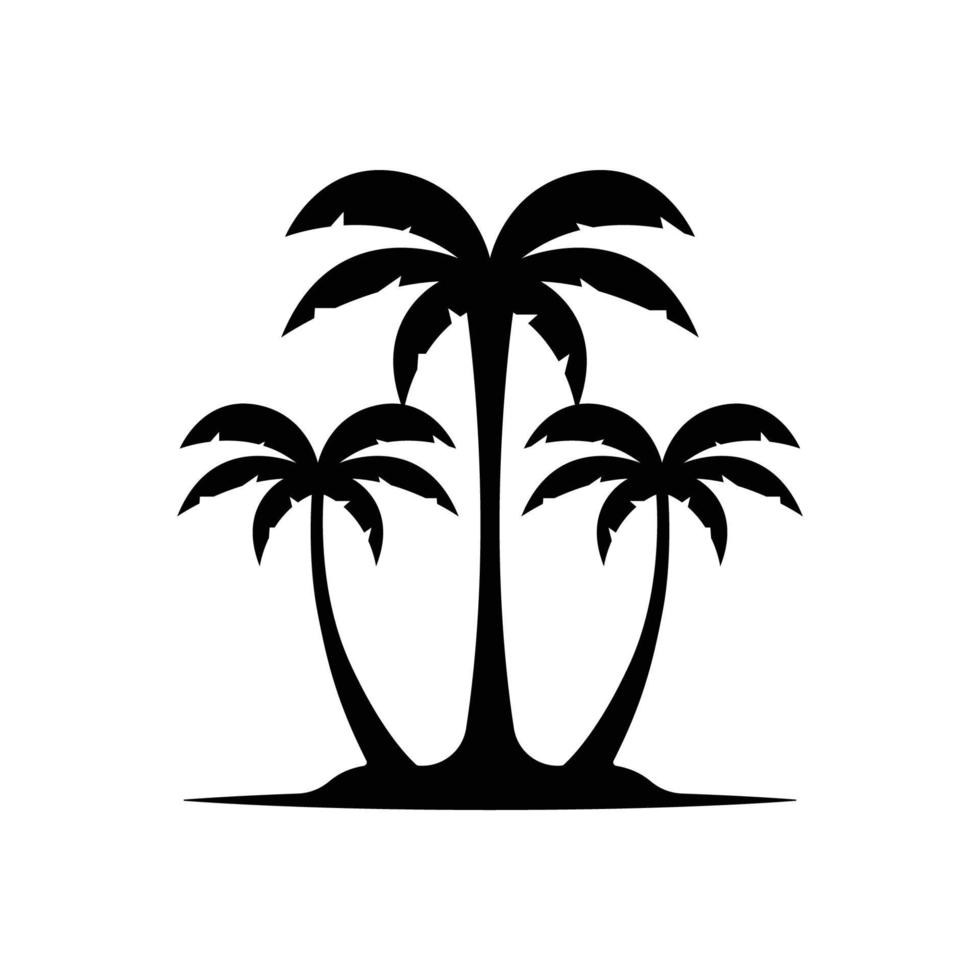 Ilustración de vector de plantilla de logotipo de verano de palmera