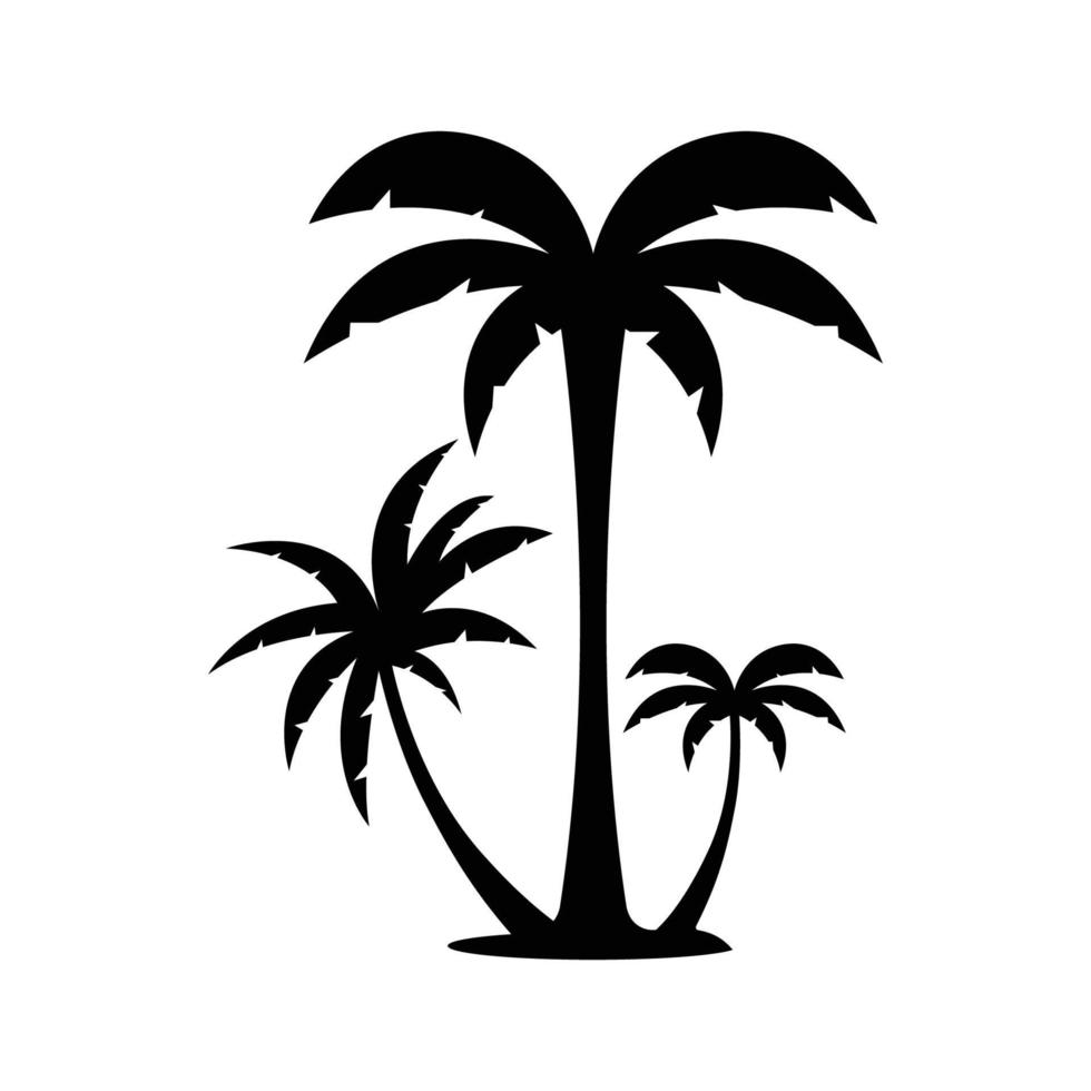 Ilustración de vector de plantilla de logotipo de verano de palmera