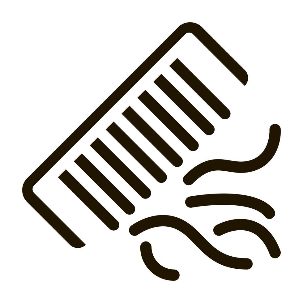 Comb Lost Hair Icon Vector Glyph Illustration