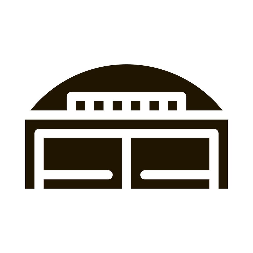 Hangar Building Icon Vector Glyph Illustration