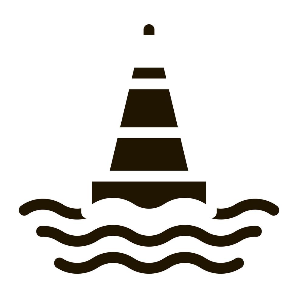 Sea Light Buoy Icon Vector Glyph Illustration