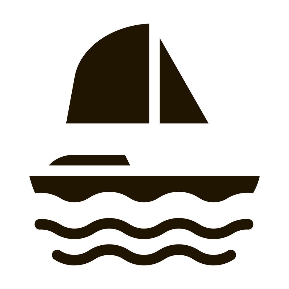 Yacht Boat Icon Vector Glyph Illustration