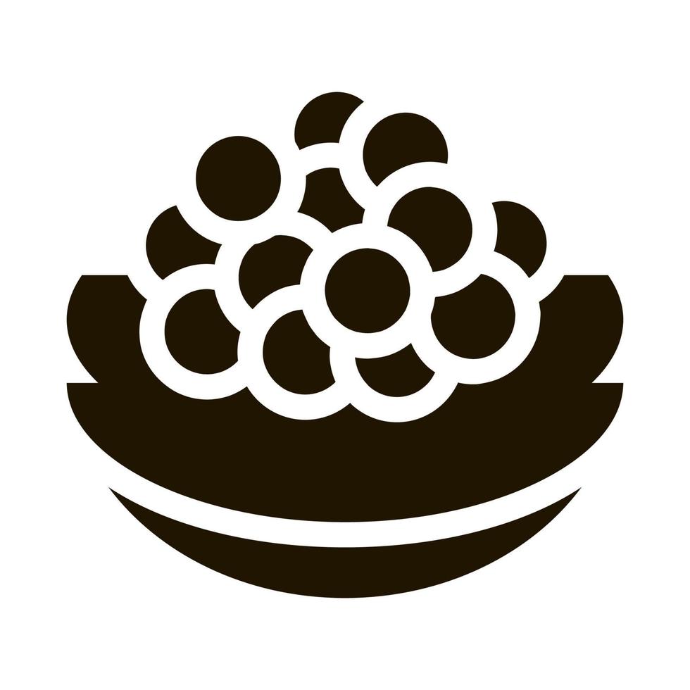 Caviar On Tray Icon Vector Glyph Illustration