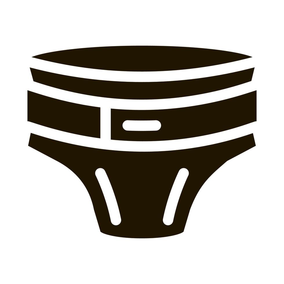 Diaper With Belt Icon Vector Glyph Illustration