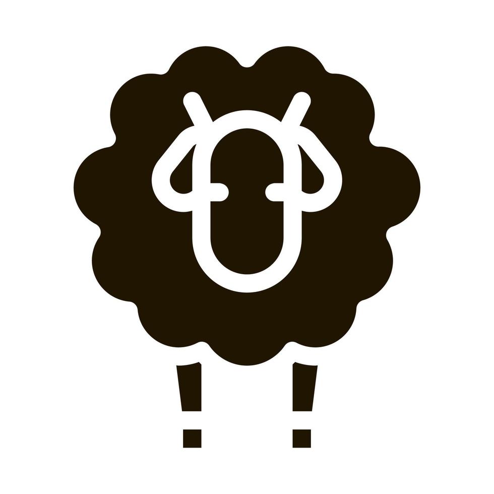 Woolly Sheep Lamb Animal Icon Illustration vector