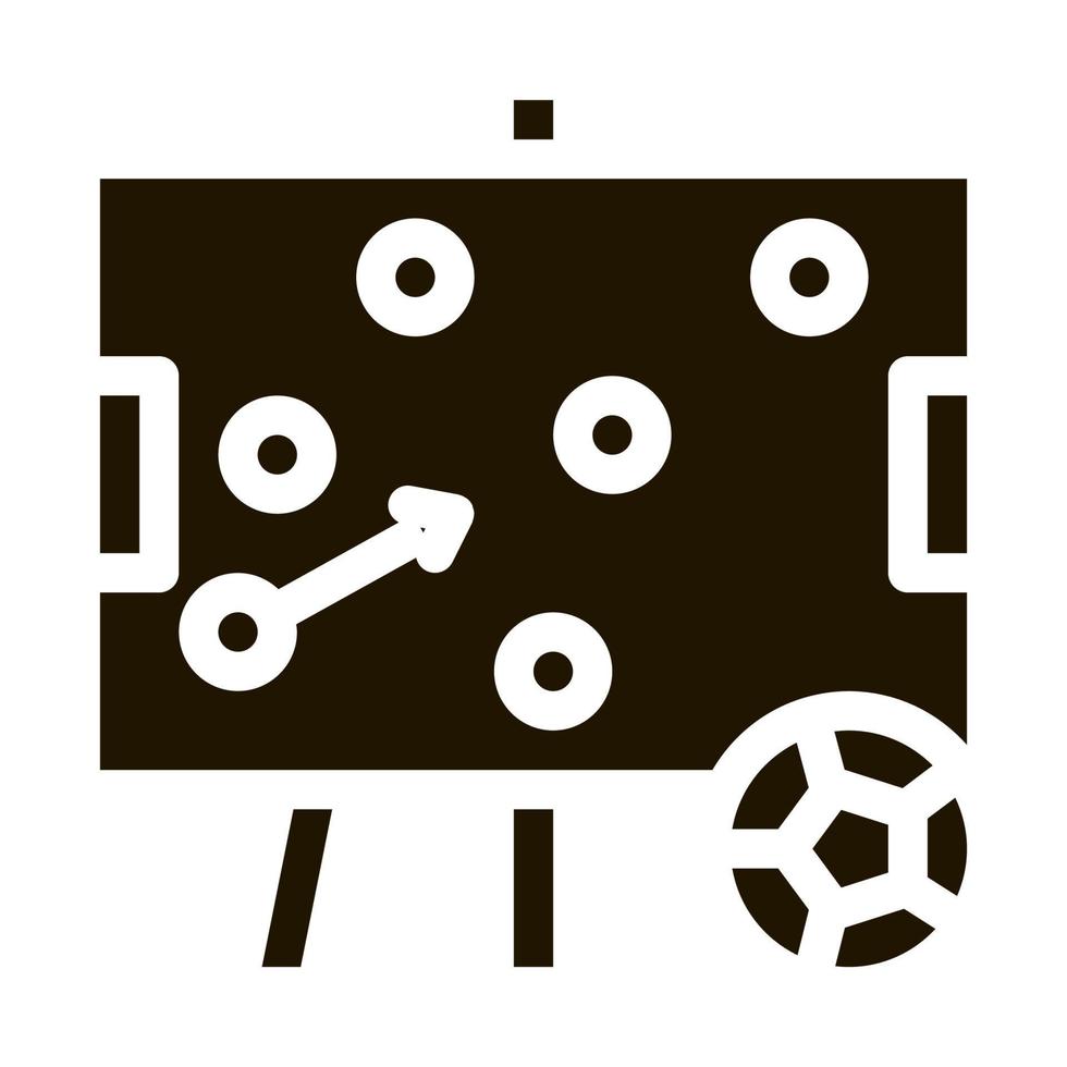 Soccer Strategy On Desk Icon Illustration vector