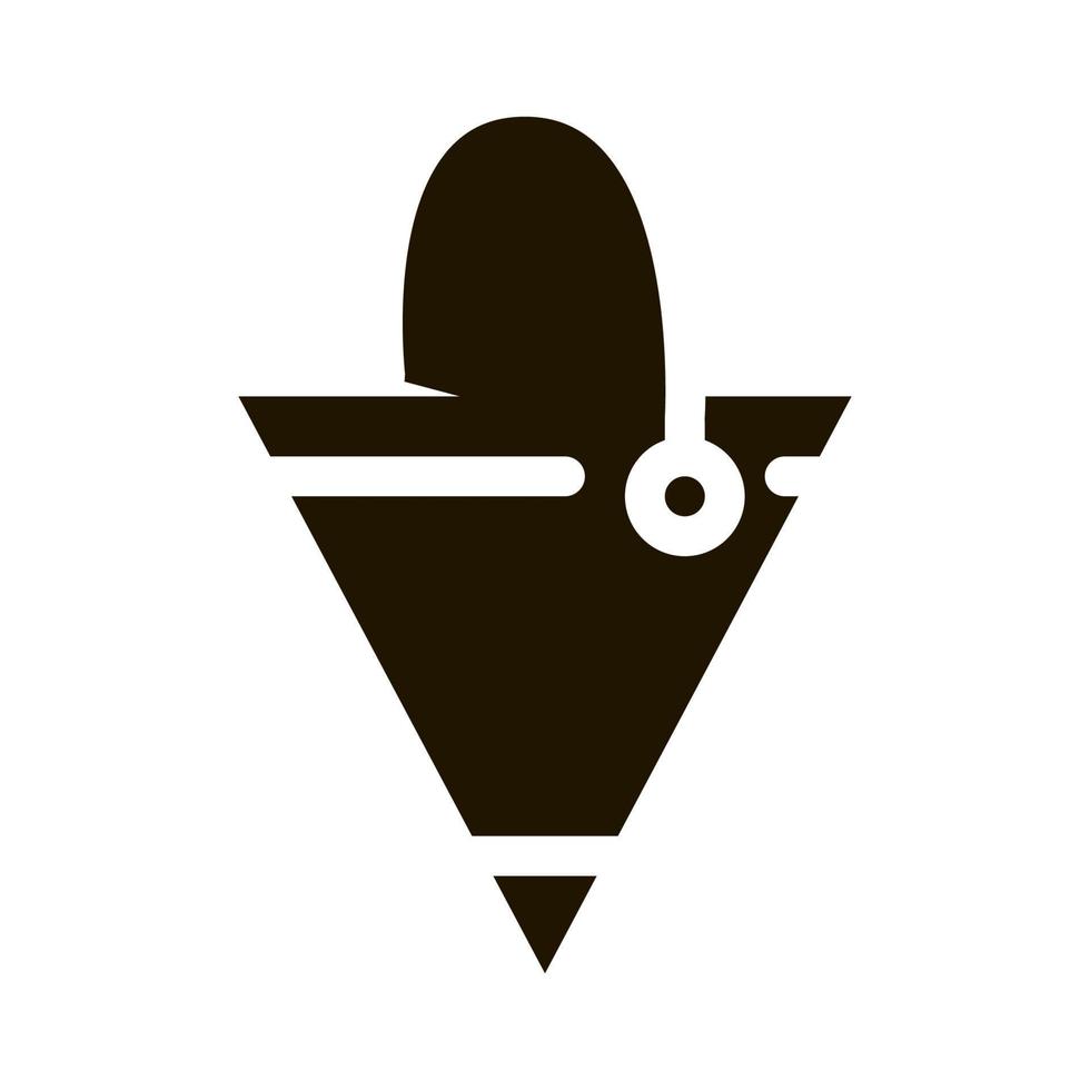 ilustración de icono de cubo de triángulo de fuego vector