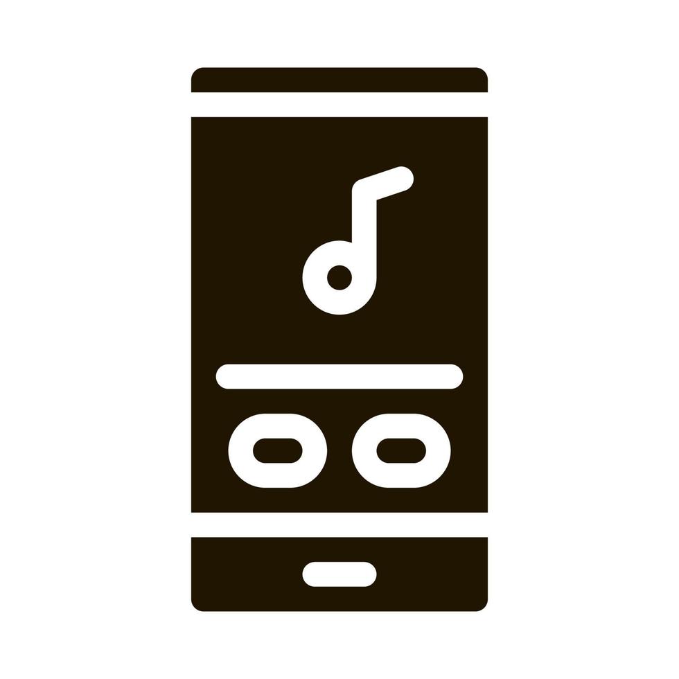 ilustración de icono de reproductor de audio de música de teléfono vector
