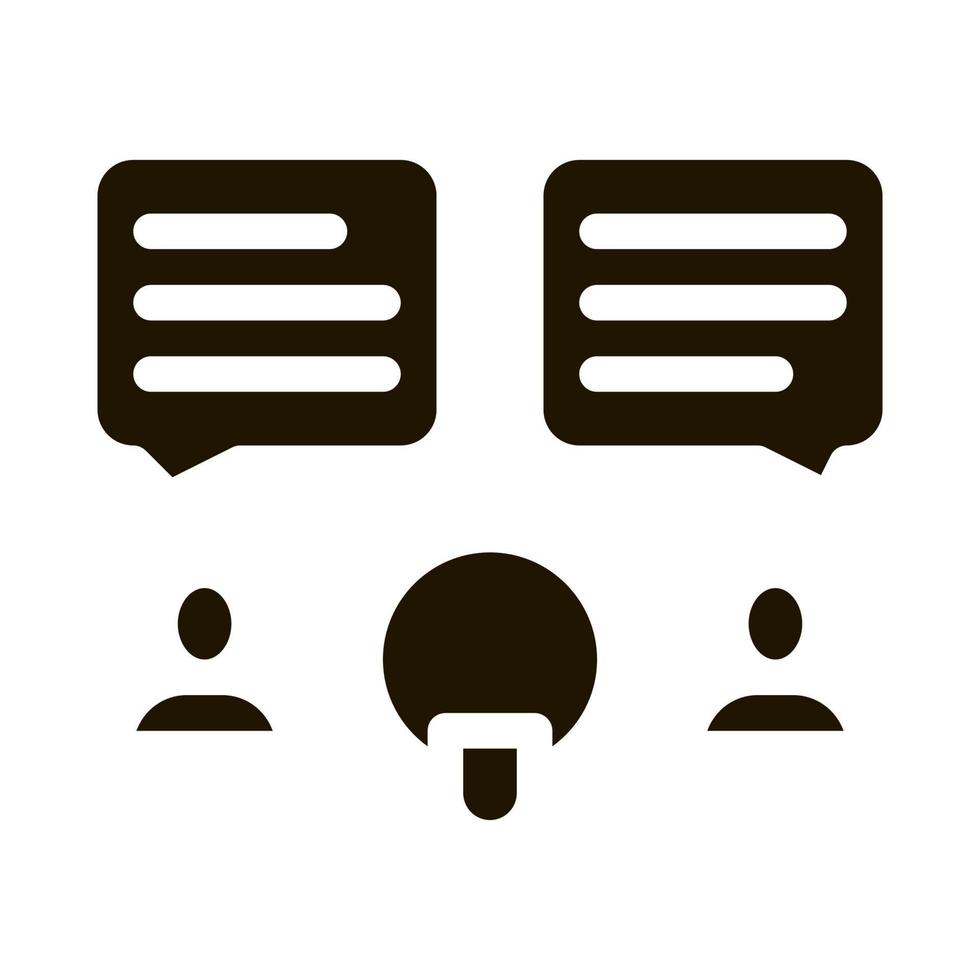 Hosts Talk In Microphone Icon Illustration vector