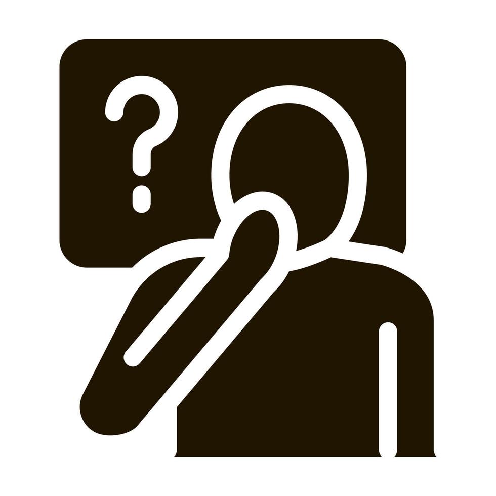Man Question Mark Frame Icon Illustration vector