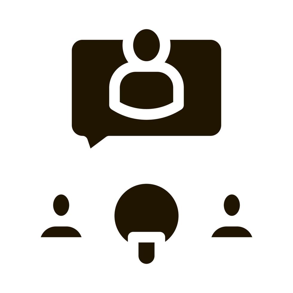 Microphone And Hosts Icon Illustration vector