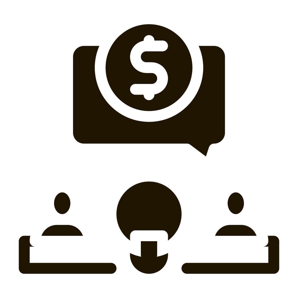 Hosts Microphone Dollar Icon Illustration vector