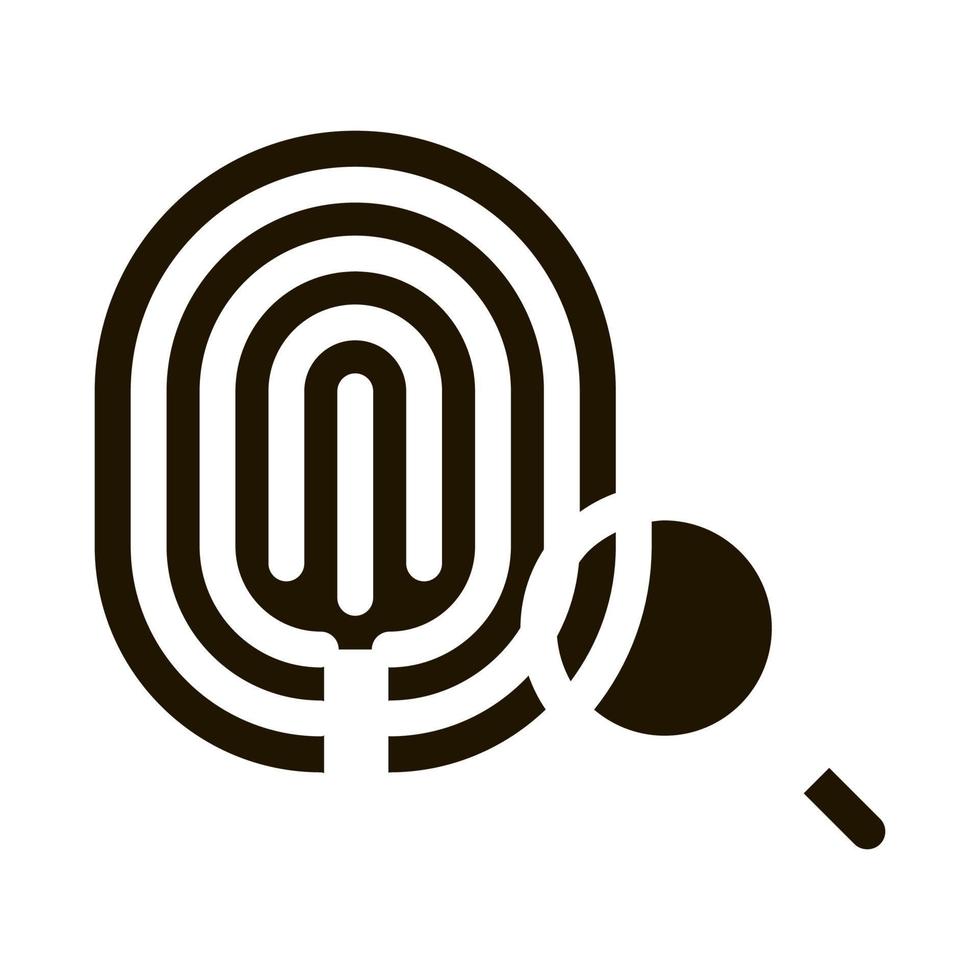 Dactylogram Fingerprint Icon Illustration vector