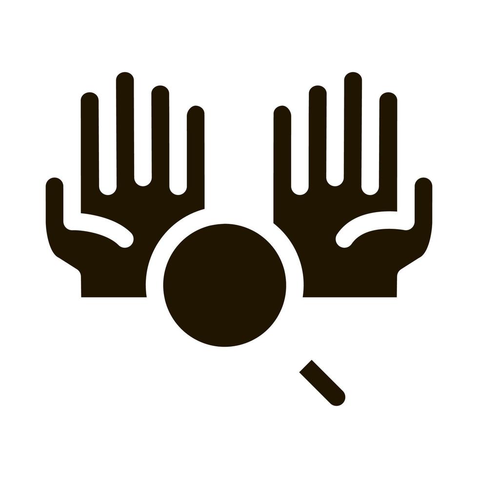 Hands And Magnifier Icon Illustration vector