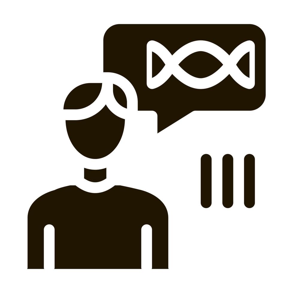 Man Genetic Molecule Icon Illustration vector