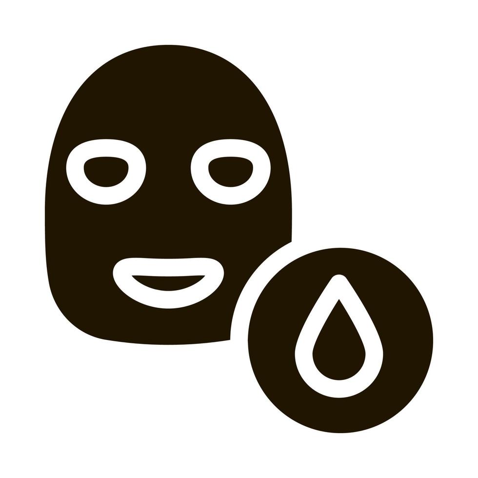 Facial Mask Water Drop Icon Illustration vector