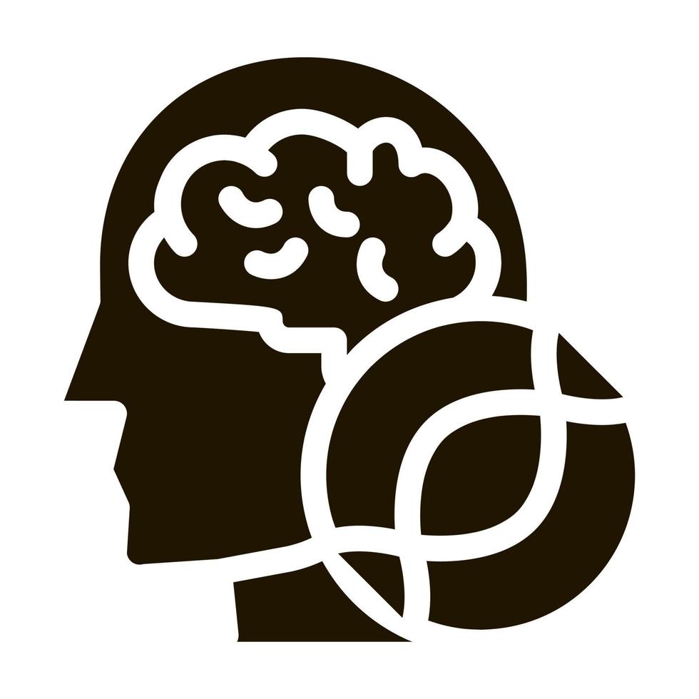 Man Head Brain Molecule Icon Illustration vector