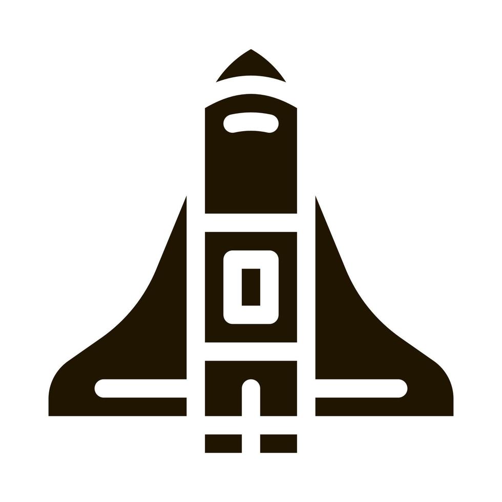 Space Shuttle Spaceship Icon Illustration vector