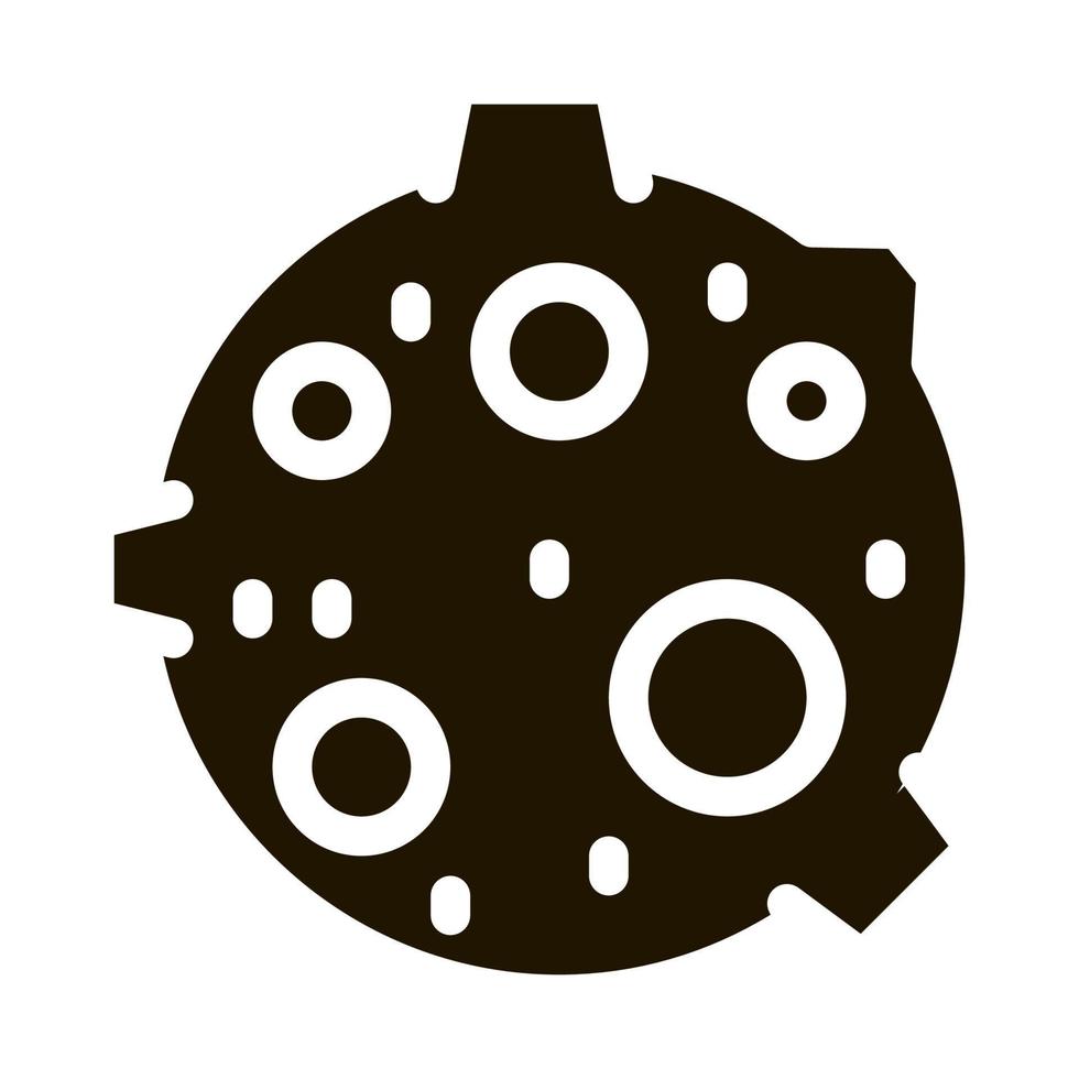 Moon With Craters Icon Illustration vector