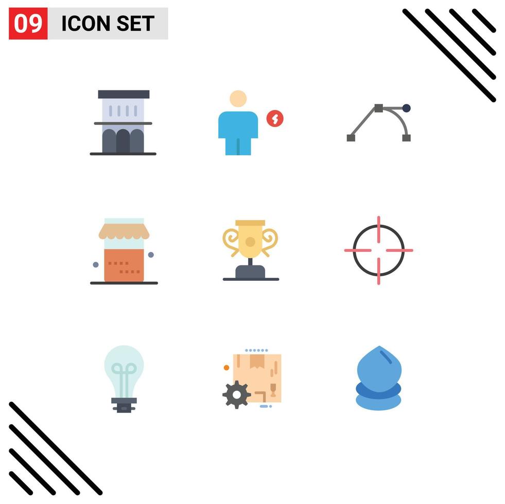 9 Flat Color concept for Websites Mobile and Apps progress thanksgiving energy food point Editable Vector Design Elements