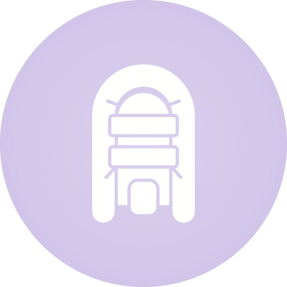 Inflatable Boat Vector Icon