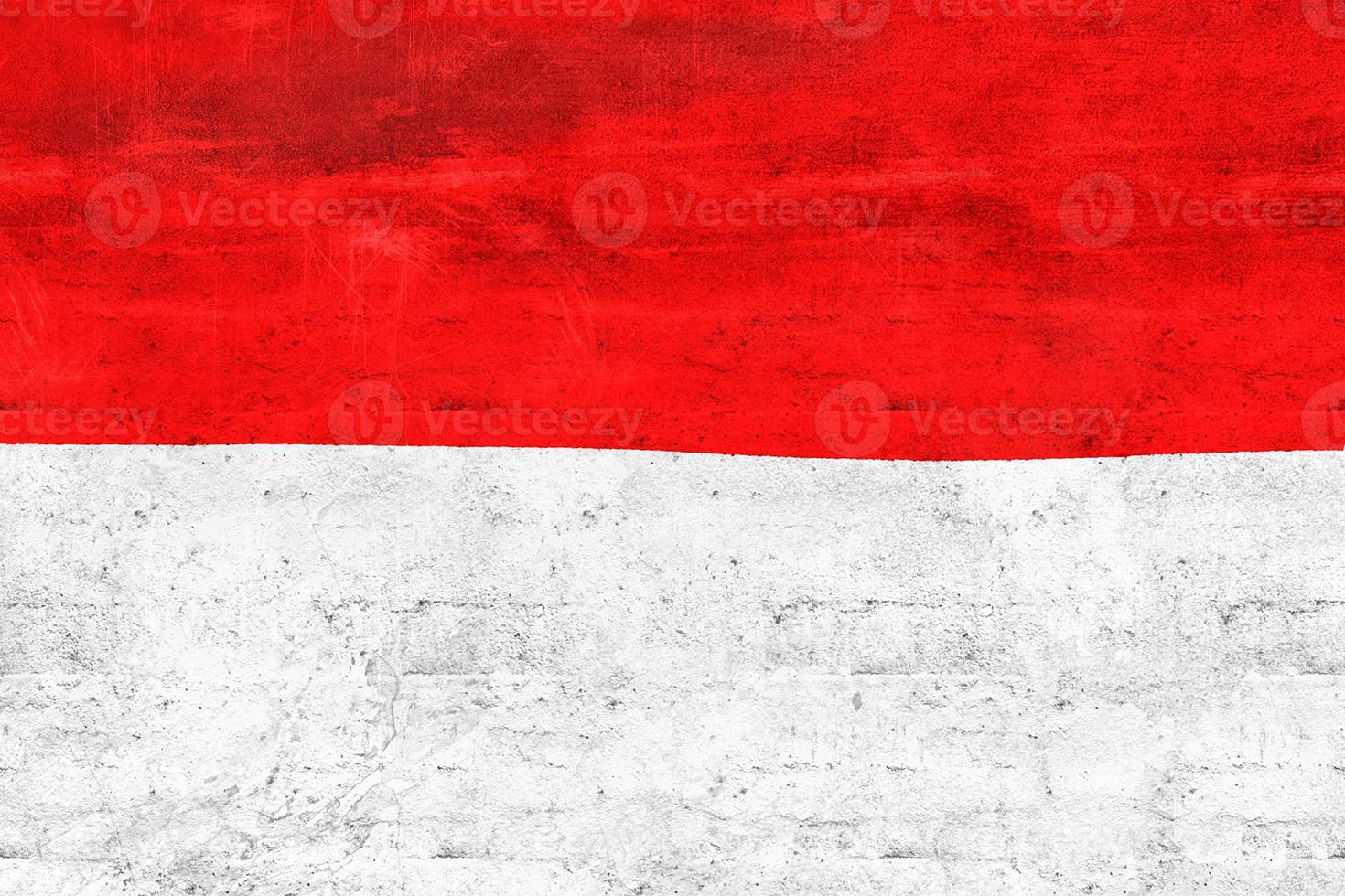 3D-Illustration of a Indonesia flag - realistic waving fabric flag photo