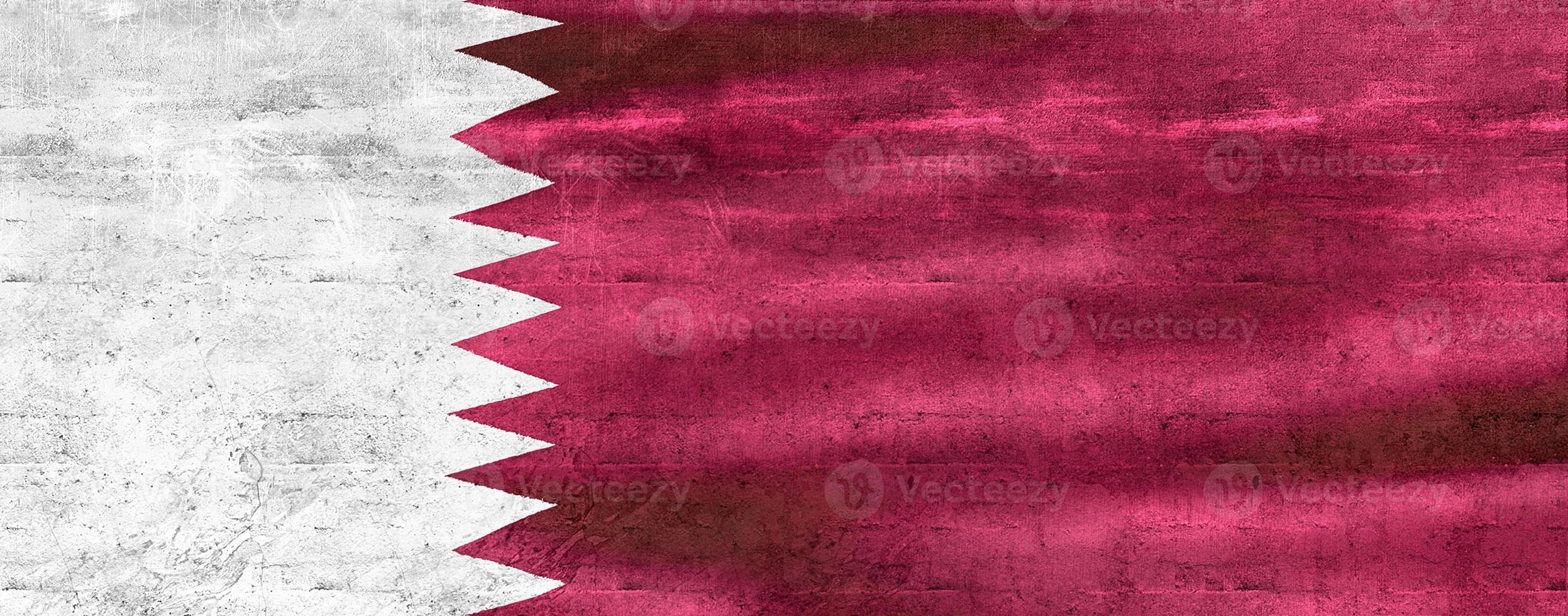 3D-Illustration of a Qatar flag - realistic waving fabric flag photo