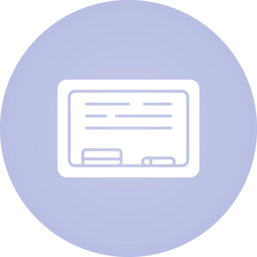 White Board Vector Icon