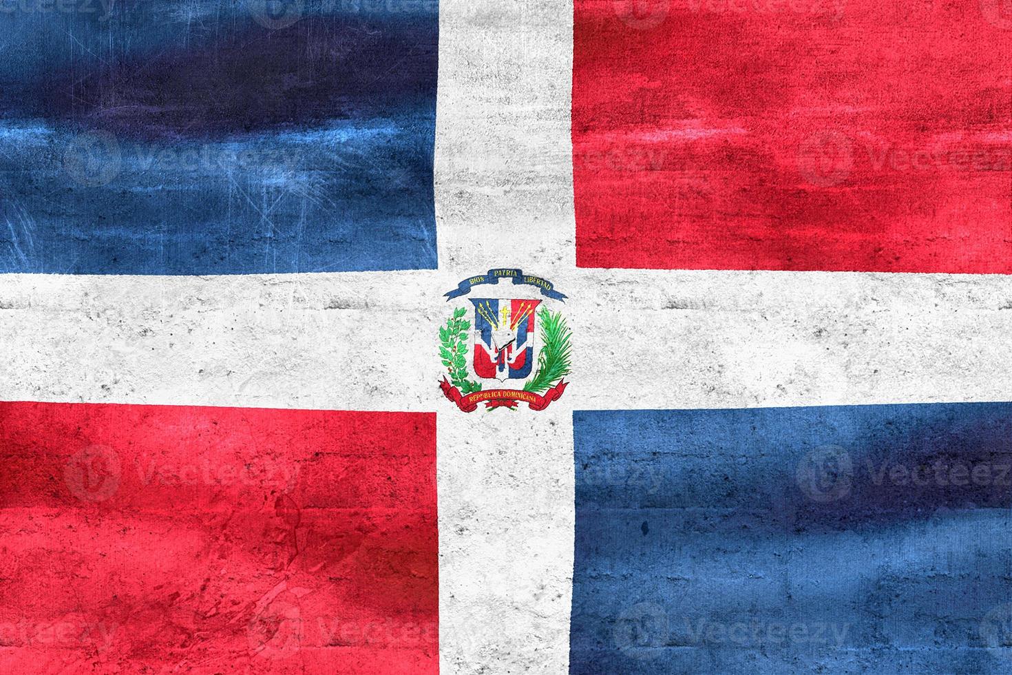 Dominican Republic flag - realistic waving fabric flag photo