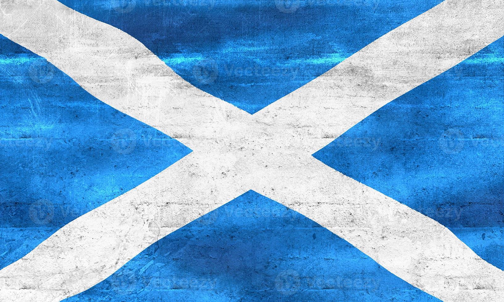 Scotland flag - realistic waving fabric flag photo