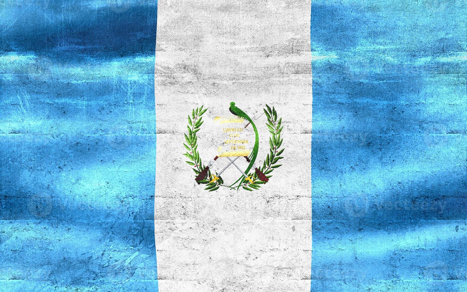 Guatemala flag - realistic waving fabric flag photo