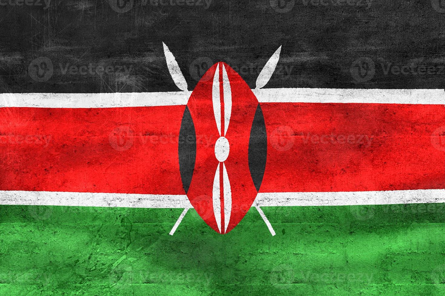 3D-Illustration of a Kenya flag - realistic waving fabric flag photo