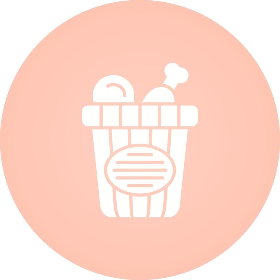 Chicken Bucket Vector Icon