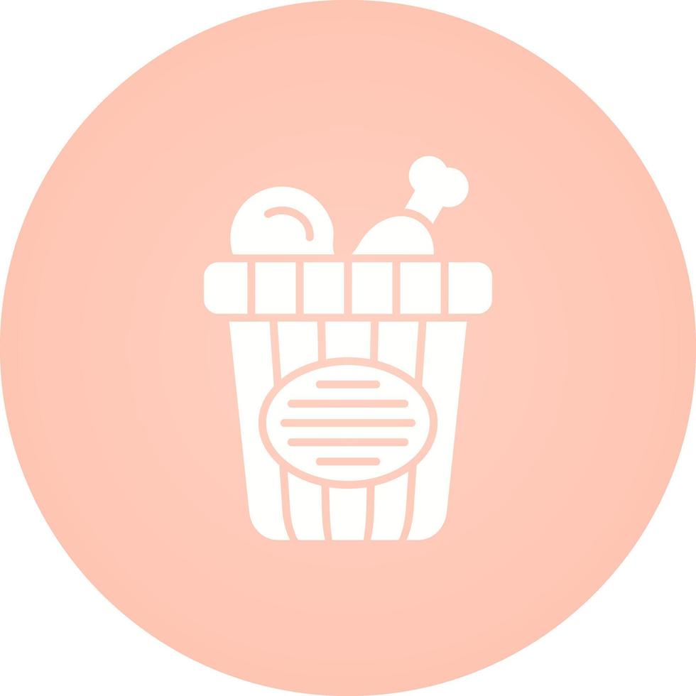 Chicken Bucket Vector Icon