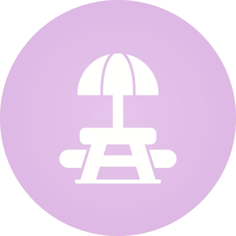 Picnic Table Vector Icon
