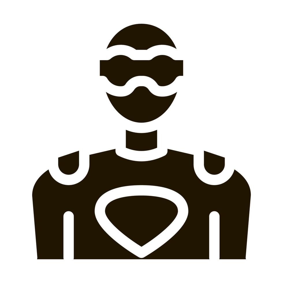 Super Hero Man Icon Vector Glyph Illustration