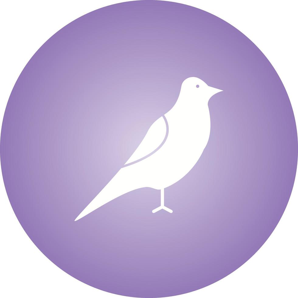 Unique Bird Vector Glyph Icon