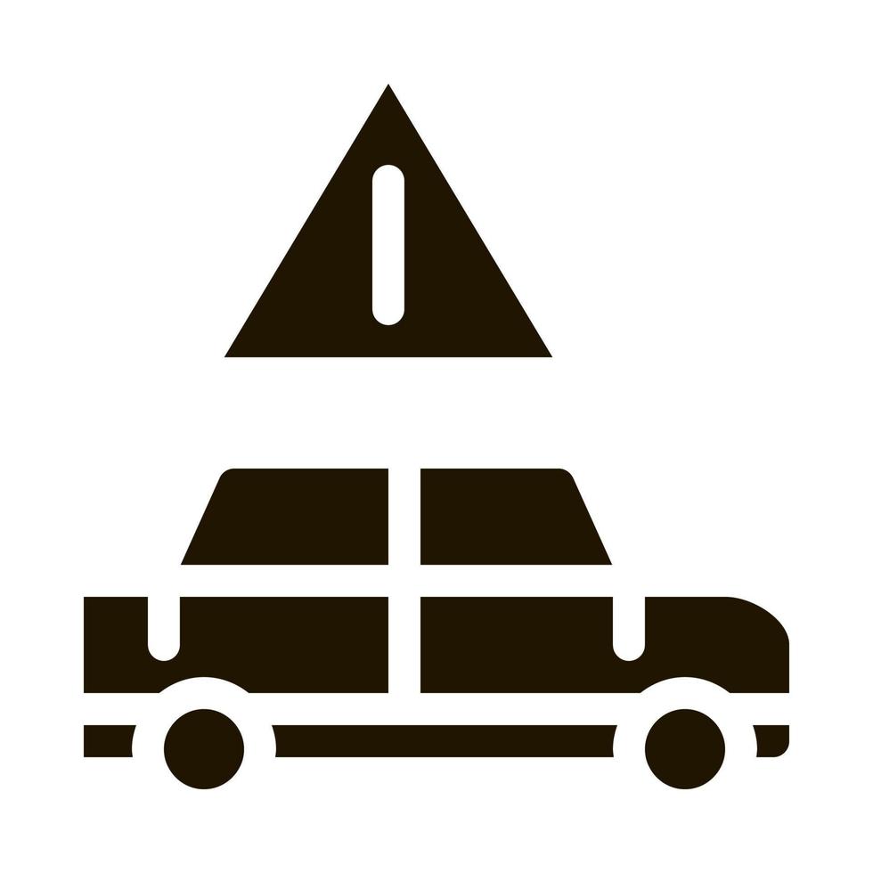 Car Danger Obstruction Icon Vector Glyph Illustration